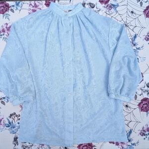 True Vintage 1979 Jack Winter Generation '79 Blue Berries & Leaves Blouse
